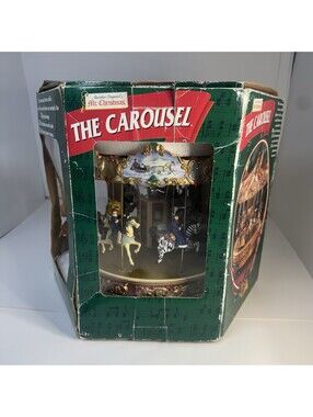 Mr. Christmas The Carousel Animated Musical Christmas Decoration 1997 Tested Box